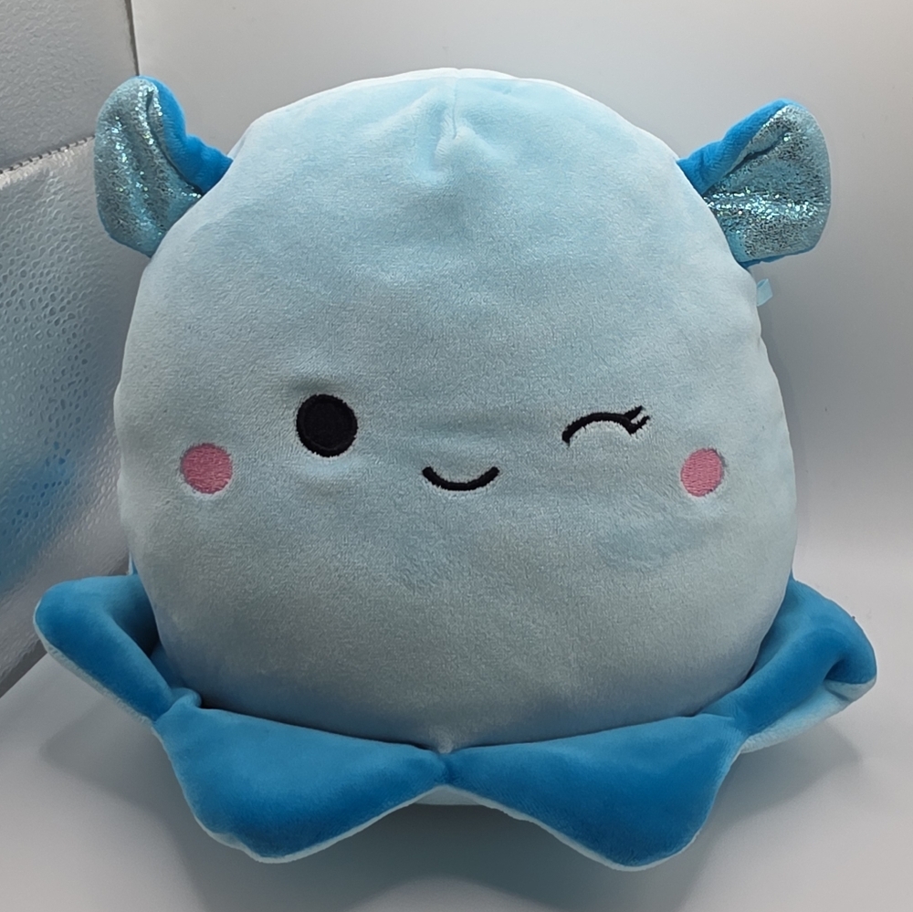 Squishmallows Loretta Dumbo Octopus 10” Blue Plush Sea‎ Life Squad EUC